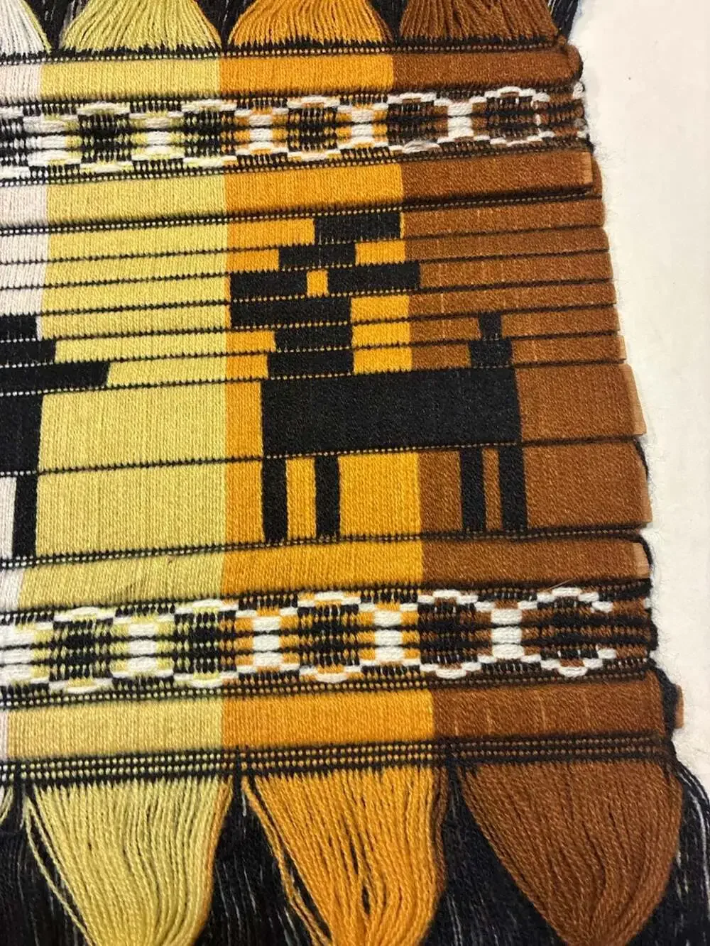 Vintage Hand Woven Wool Wall Hanging with Llama and Geometric Motifs